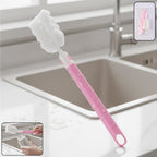 Long handle silicone bottle cleaning brush for deep cleaning bottles and jars