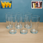 Vista unbreakable pitcher glass set with six clear 350 ML glasses on display