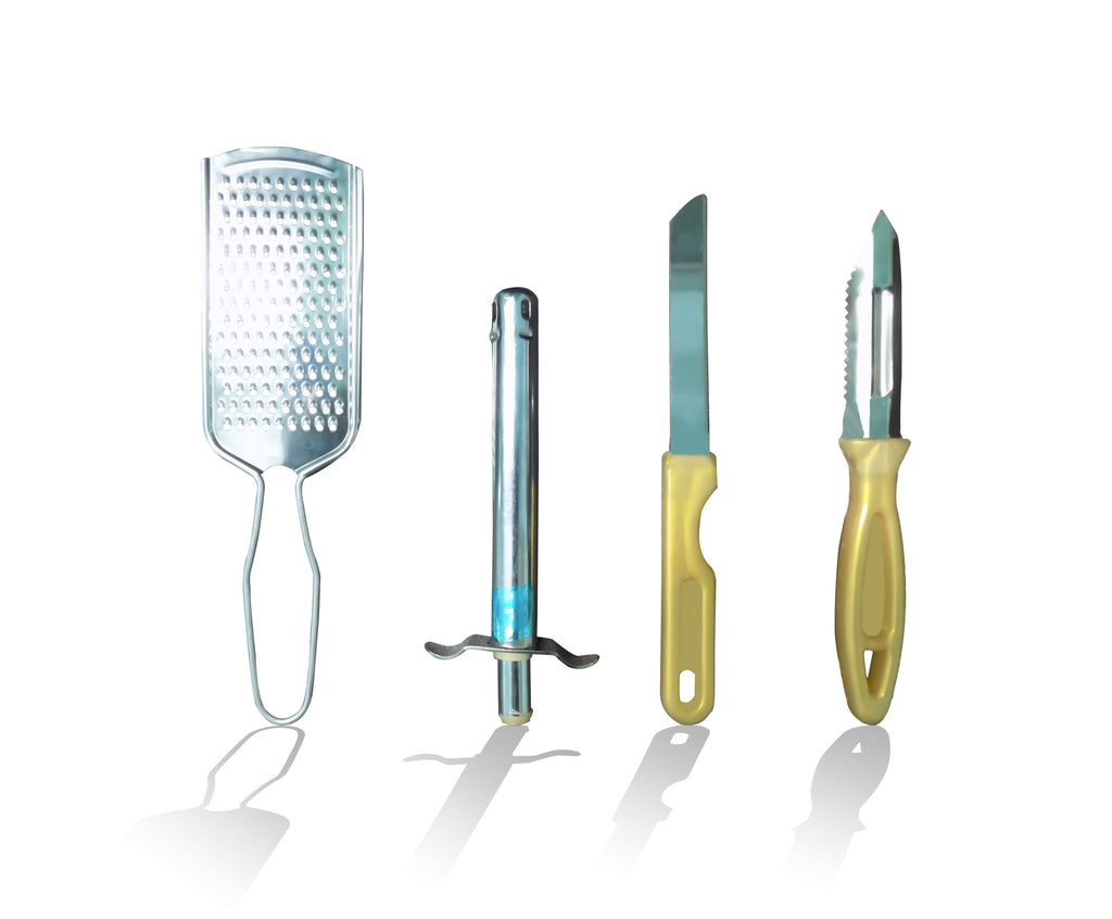 Hand holding the compact 4-in-1 kitchen tool set for easy use
