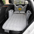 Inflated car sleeping bed air mattress in vehicle