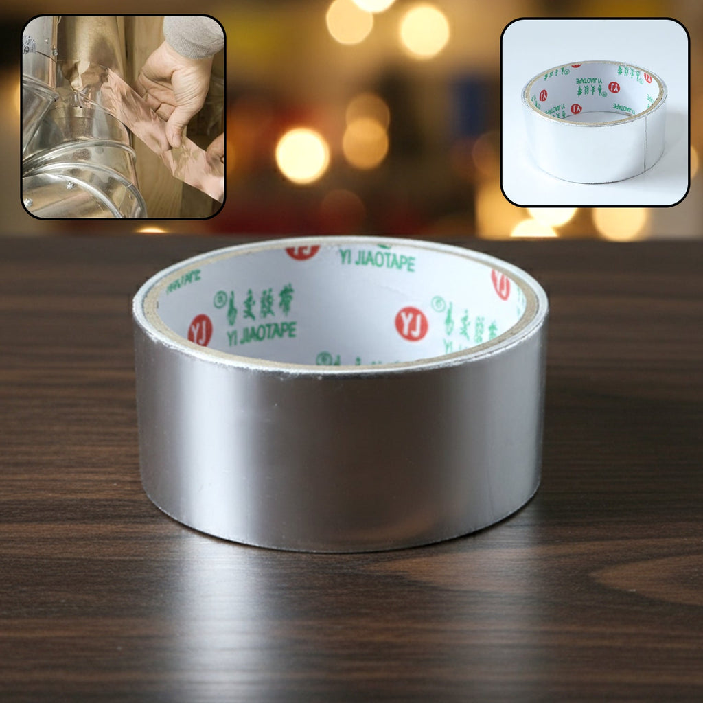 Heavy-duty aluminium foil adhesive tape roll showing durable finish
