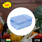 Compact storage basket for vegetables and household items.