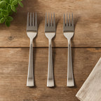 Premium stainless steel dinner fork set displayed beautifully for elegant dining.