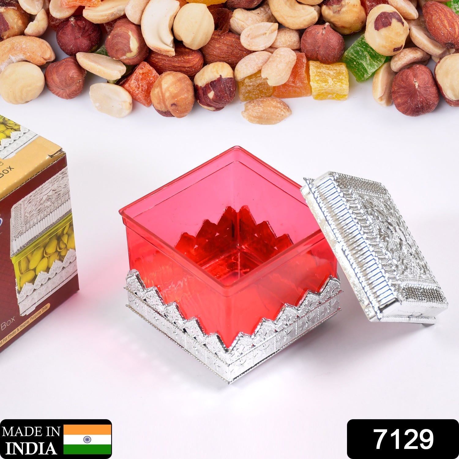 Styleva Ruby dry fruit storage container on a kitchen counter.