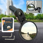 RaceVault Bar End Bike Mirror securely installed on a drop handlebar, demonstrating its universal fit.