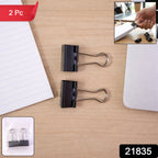 Pack of two strong metal binder clips for office and home use