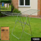 Heavy duty foldable laundry drying rack in stainless steel by Supermom for indoor and outdoor use