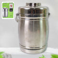 Insulated stainless steel lunch box, 2.2 Ltr, shown from the front.