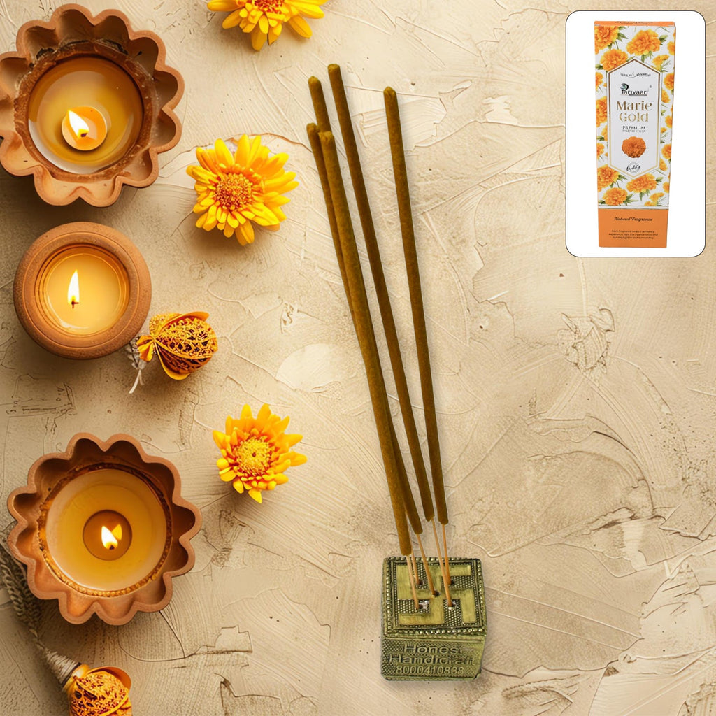 Elegant arrangement of premium Agarbatti sticks, highlighting their quality and inviting fragrance.