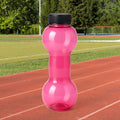 FitFuzion 550ml pink dumbbell water bottle for hydration and light fitness.