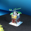 Front view of the detailed Tulsi Idol with a traditional mandir kalash base.