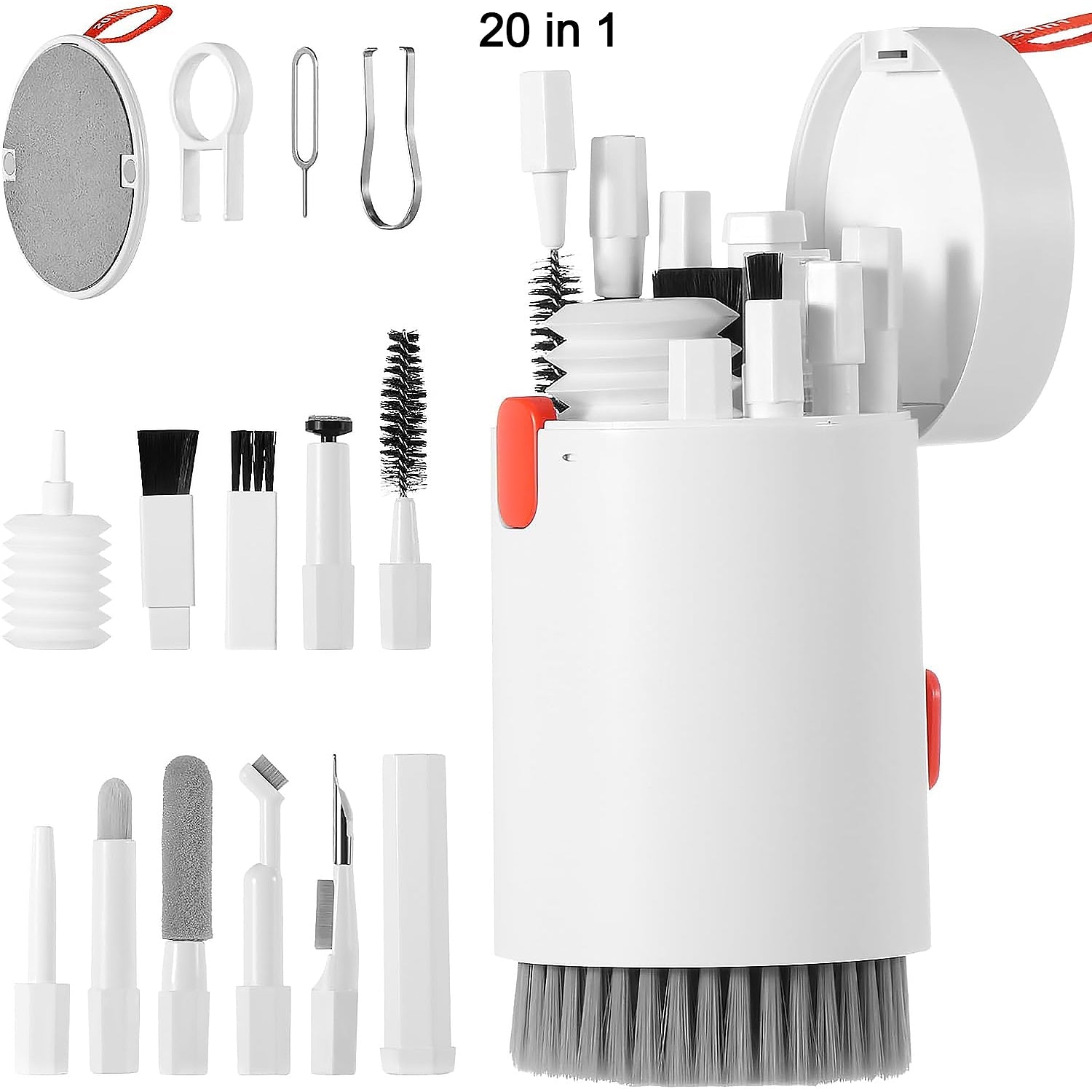 The comprehensive 20-in-1 Electronics Cleaning Kit presented neatly.