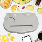 Close-up of the Snack Caddy with Cup Slot, ideal for a relaxed movie night.