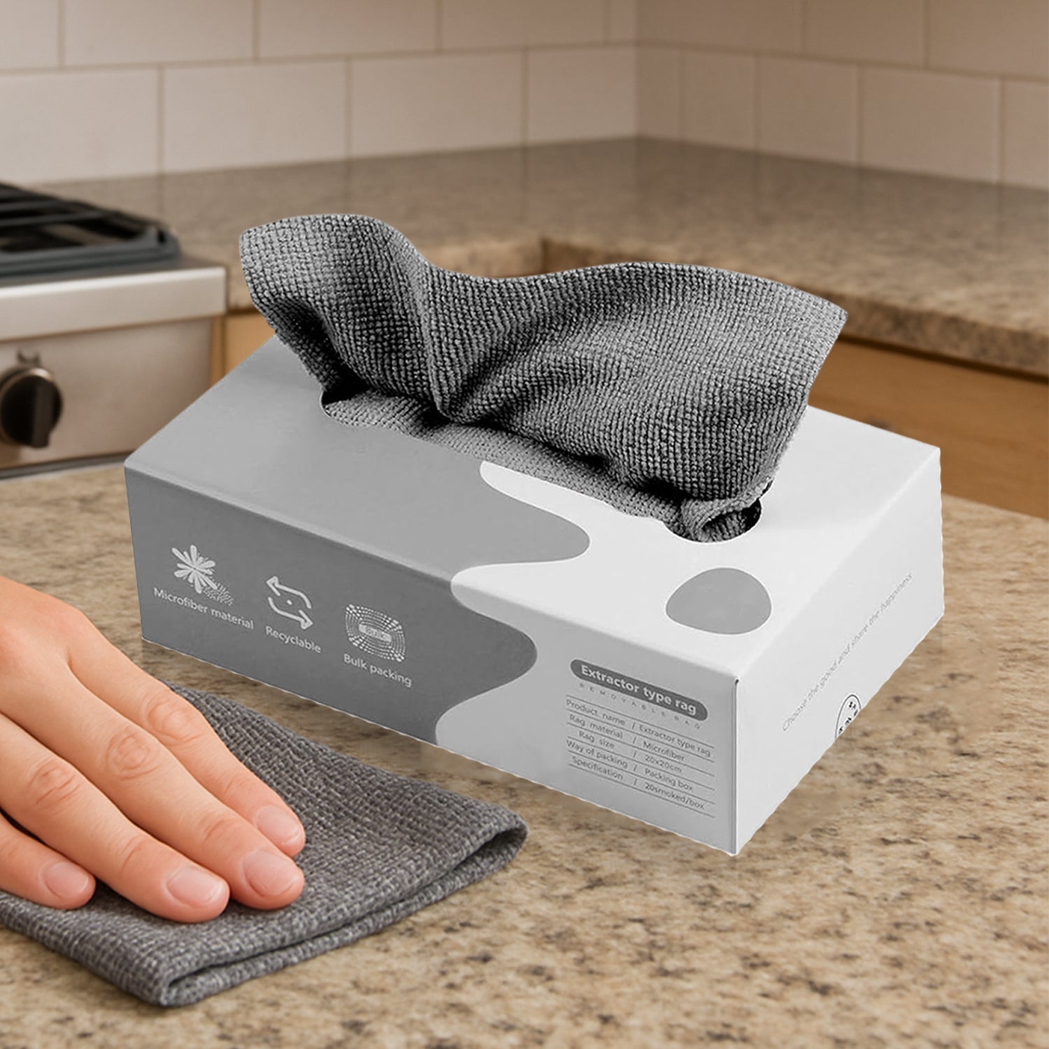 20-piece thickened magic wipe cleaning cloth set in storage box