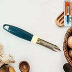 Top view of Apex stainless steel serrated blade potato peeler