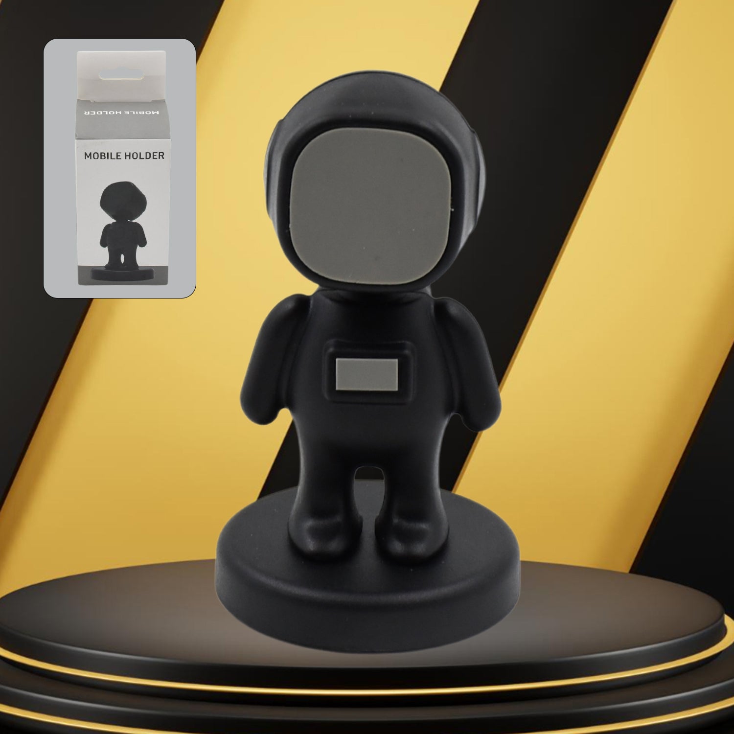The 360-degree rotating Cartoon Astronaut Phone Holder showcasing flexible viewing angles.