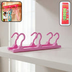 Foldable pink hanger hook rack perfect for small item storage