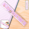 Kids plastic ruler with colorful cartoon design for school use