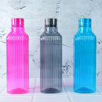 PET plastic transparent fridge water bottle with secure lid