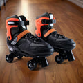 Adjustable quad roller skates in XL size designed for kids learning to skate