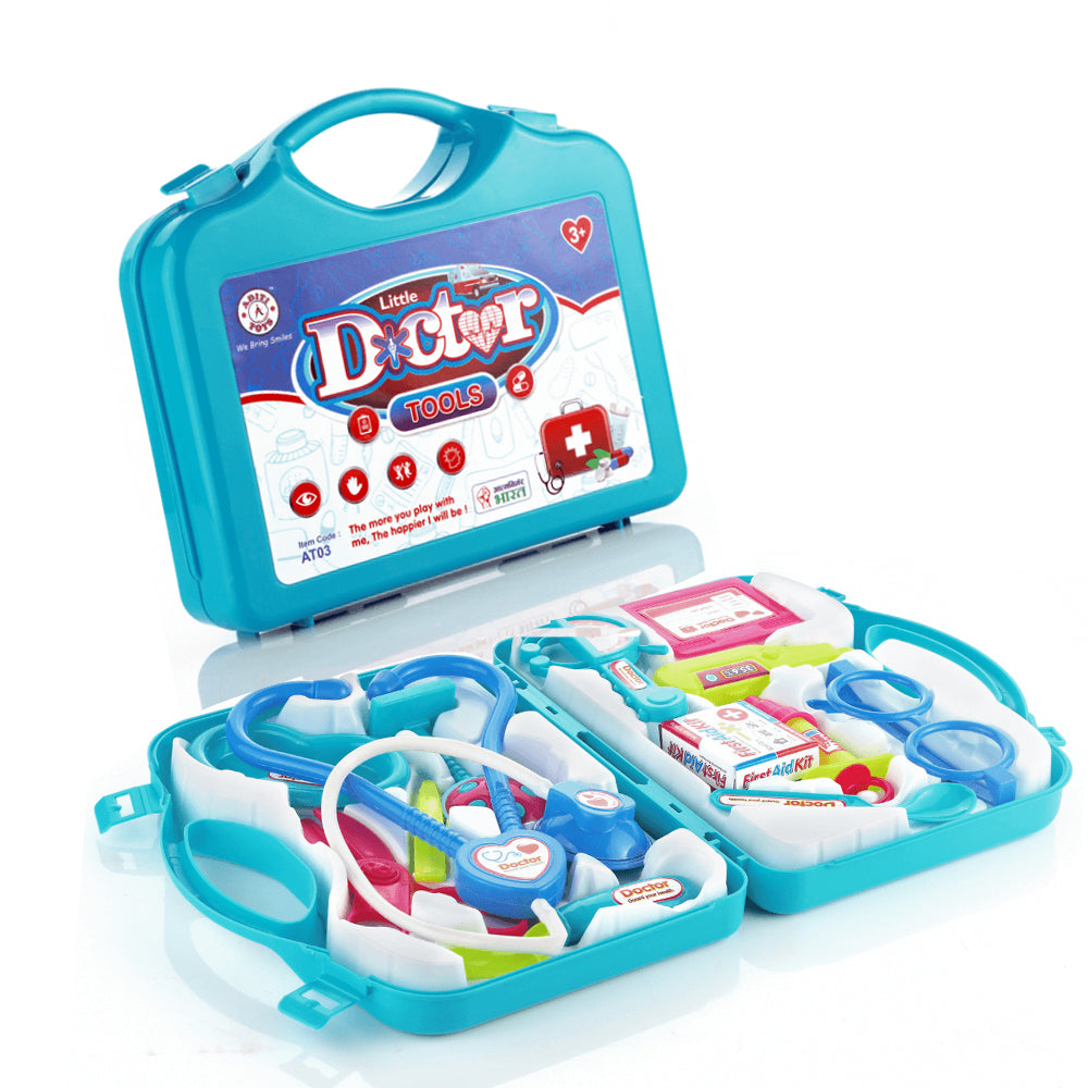 Doctor toy set with colourful pieces, ready for imaginative play.