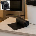 Heavy duty garbage bags roll, 45x45 cm, in various colors for home waste.
