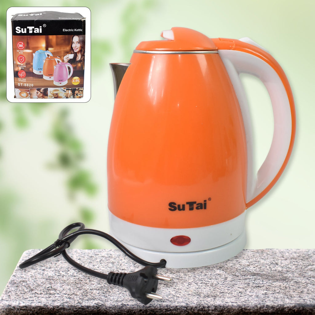 Siplix 2L electric kettle in a modern stainless steel finish, ready for use.