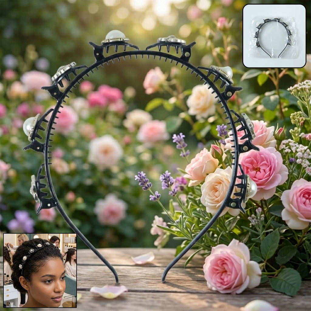 Decorative pearl design hair headband for women
