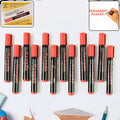 12-piece set of permanent red marker pens with vibrant waterproof ink