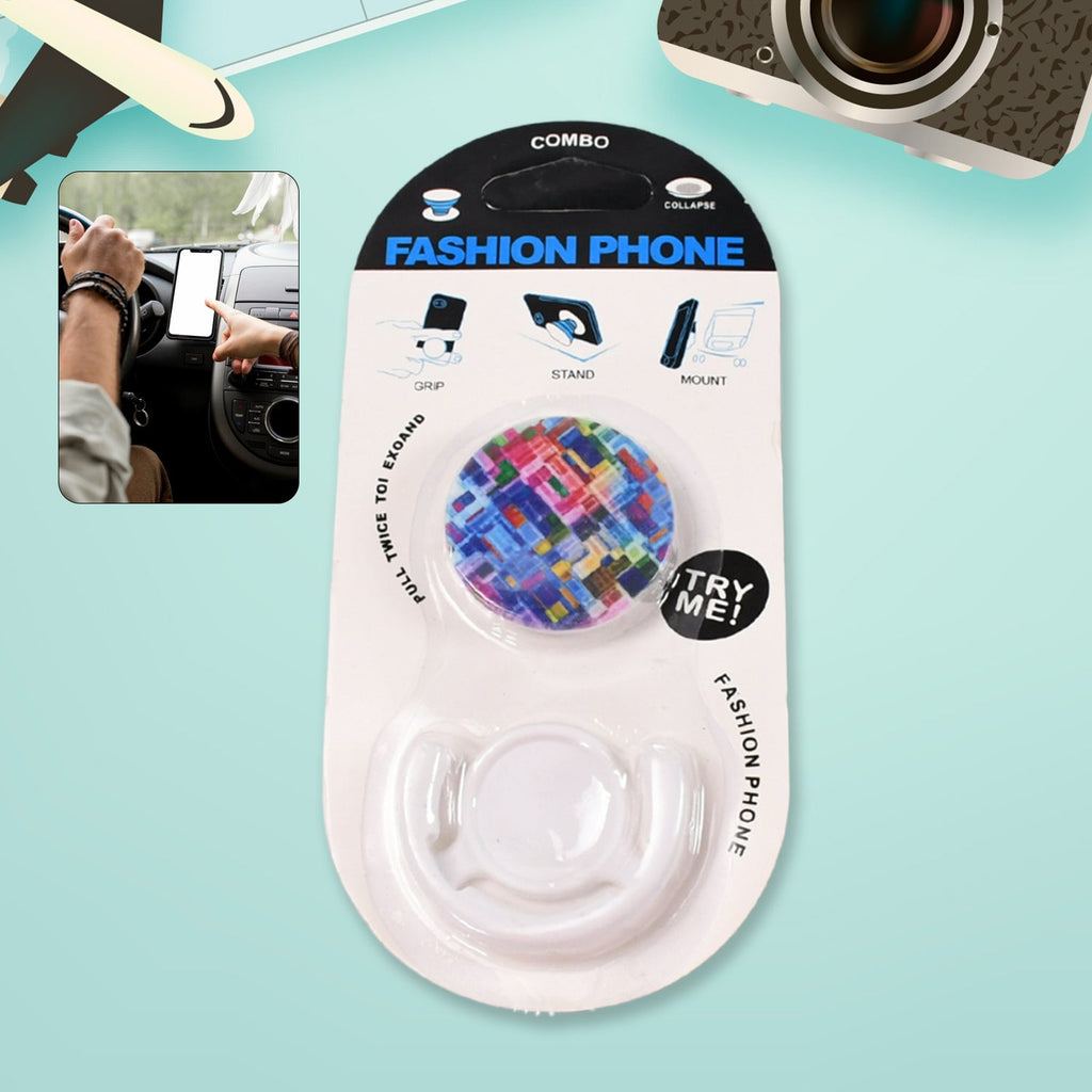 Stylish mobile phone holder with enamel watermelon design.