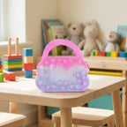 Zippered silicone coin bag with pop it bubble stress relief