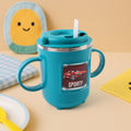 Kids Sporty Sipper Mug with cartoon car print and dual handles