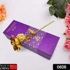 Close-up view of gold plated rose showcasing eternal love symbol