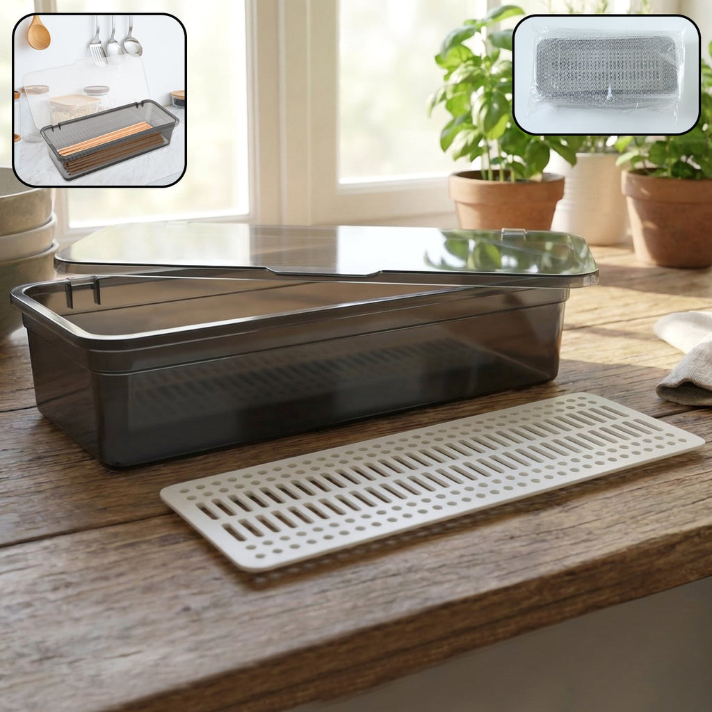 Compact kitchen sink organizer tray