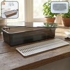 Compact kitchen sink organizer tray