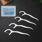 MintGuard Portable Dental Floss Picks in a clear resealable travel case.