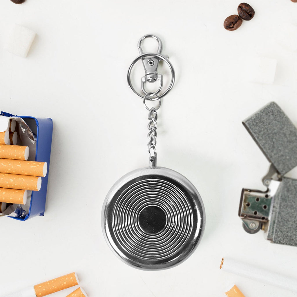 Travel cigarette ashtray keyring lightweight and compact