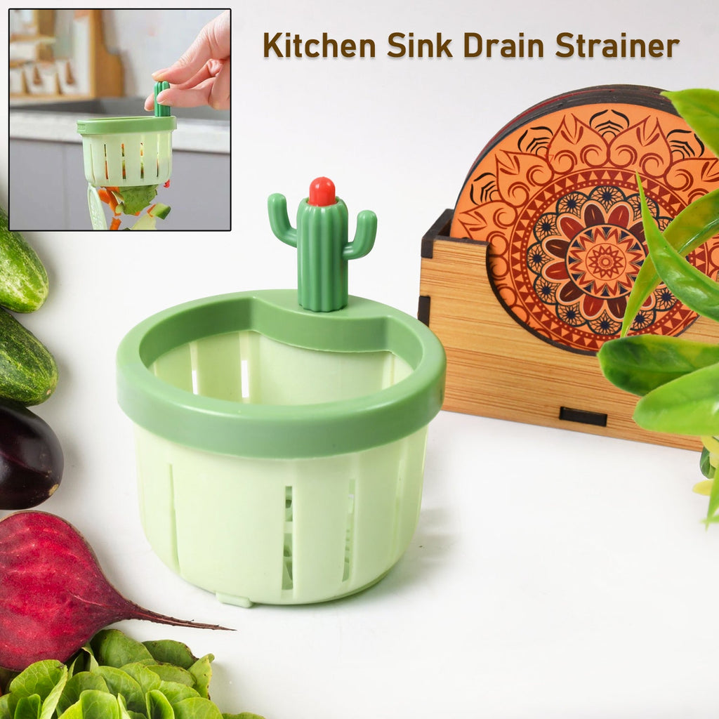 Garth plastic kitchen sink drain strainer with auto waste disposal feature.