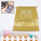 Soft interior of the Organivo waterproof shoe bag with a secure zipper closure.
