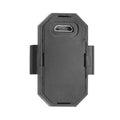 Compact LED strobe light illuminating in vibrant multi-colors for enhanced visibility.