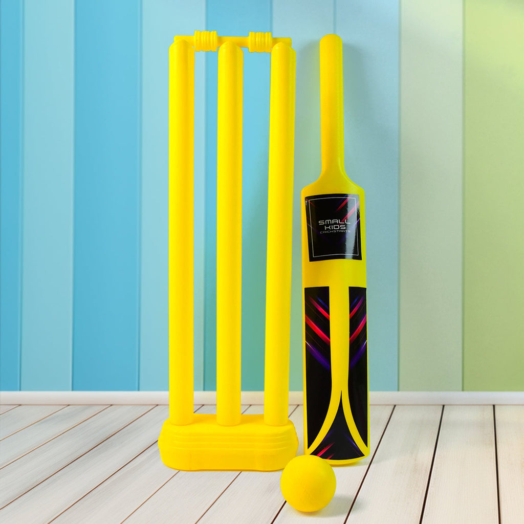 Aditi Kids Cricket Kit with bat, ball, and stumps, ready for play.