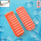 Compact plastic ice stick tray fitting bottle openings
