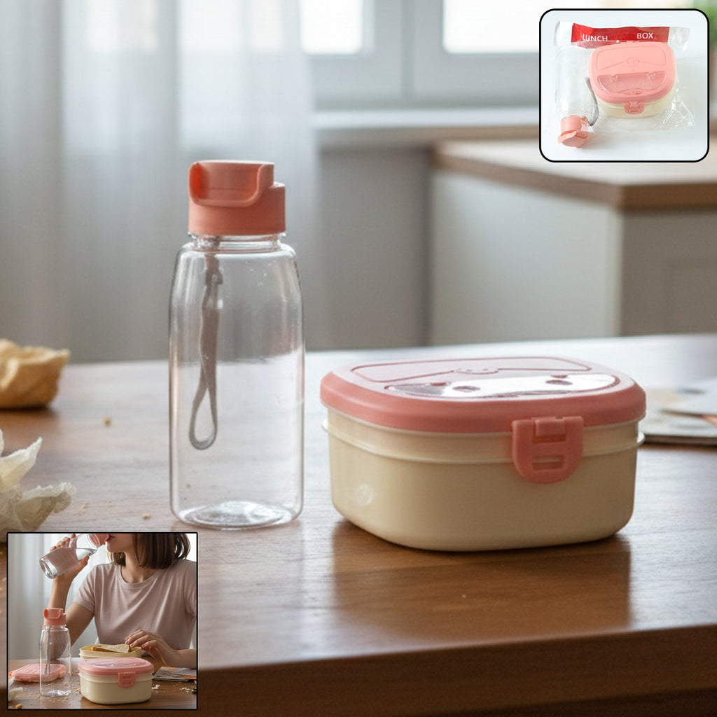 Plastic lunch box with dual compartments for separating food