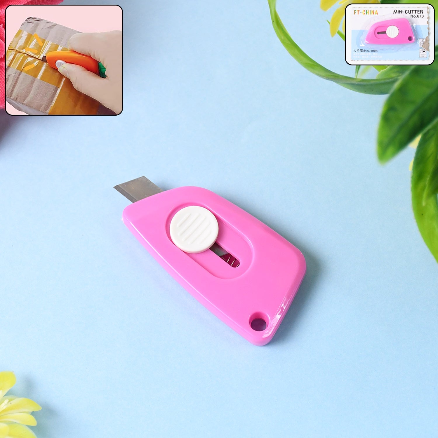 Mini Cloud Cutter retractable utility knife with cloud-shaped grip on white background