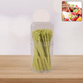Jar of 50 plastic fruit forks for desserts and appetizers