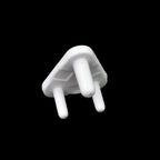 White baby socket covers, a pack of 100 electrical plug protectors for child safety.