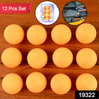 Close-up of a bright orange 3-star seamless table tennis ball with smooth surface