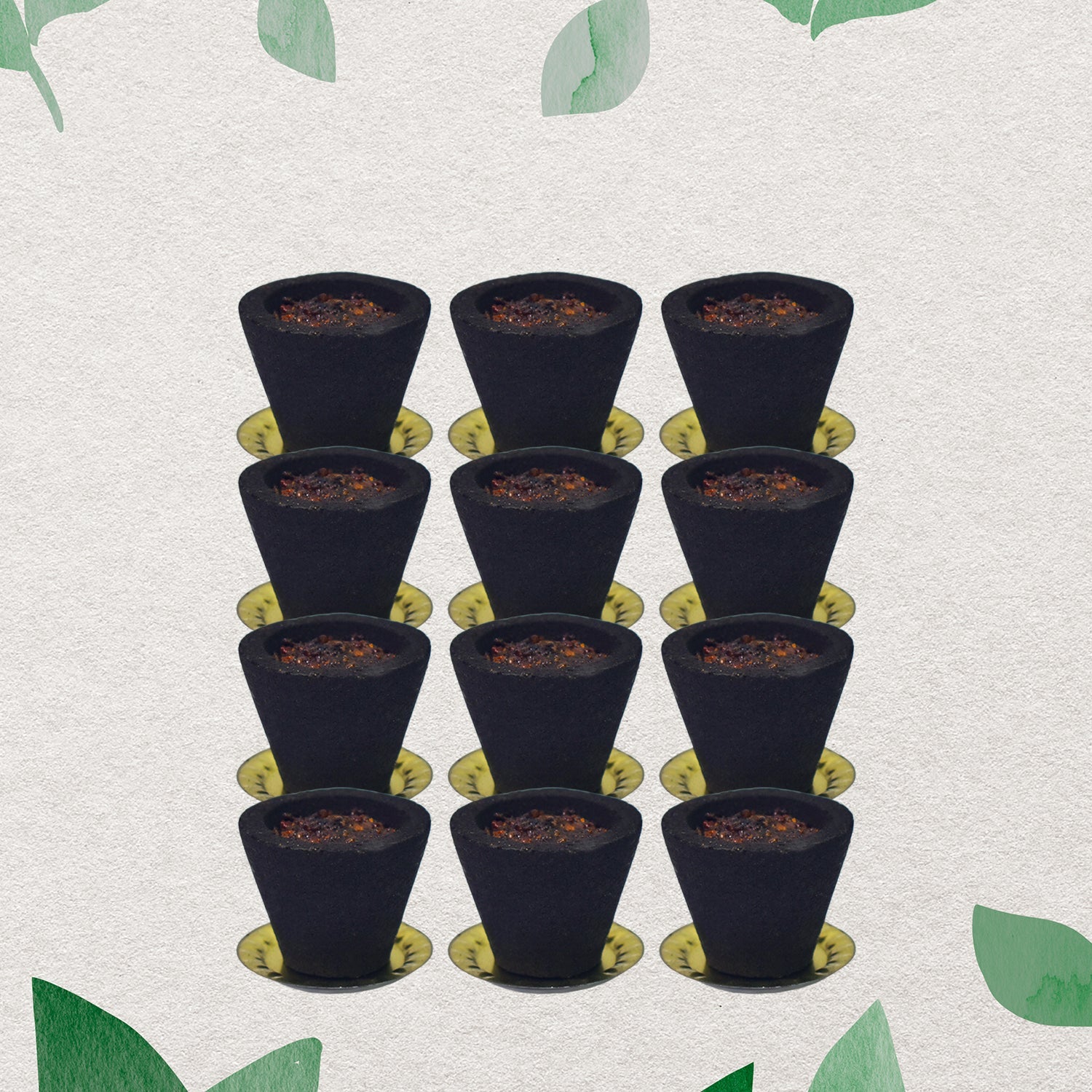 Complete set of Gugal Sambrani Havan cups with a complimentary burning holder.