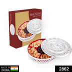 Multipurpose decorative dry fruit box for serving and home accents.