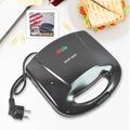 ChefMates Sandwich Maker closed, showcasing its sleek design on a kitchen counter.
